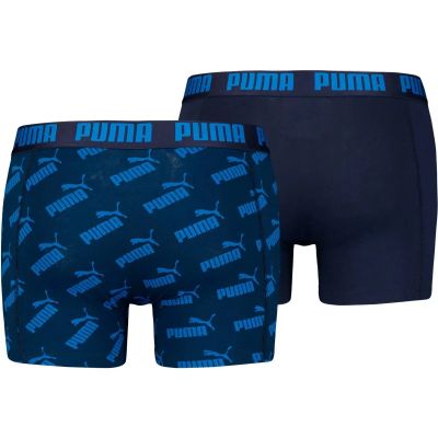 PUMA Herren Unterhose MEN AOP BOXER 2P in blau