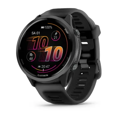 GARMIN Forerunner® 570 - 47mm Schwarz/Schiefergrau Aluminium in schwarz