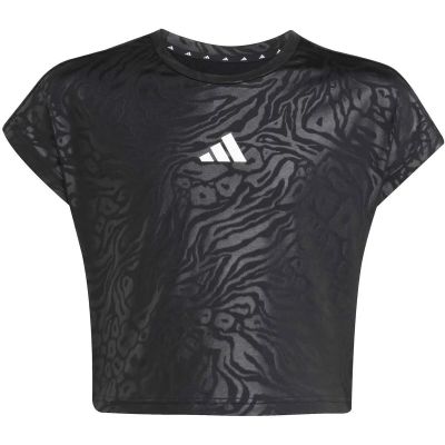 Kinder Shirt All Sports Animal Print Crop in grau