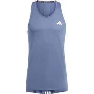 Herren T-Shirt Own the Run 3-Streifen in blau