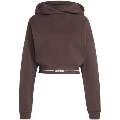 Damen Kapuzensweat Hyperglam Cropped in grau