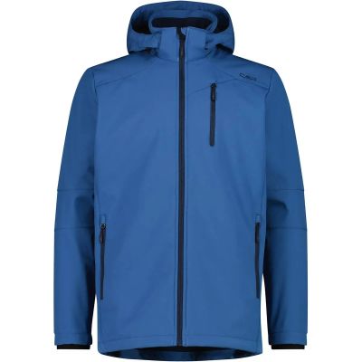 Herren Funktionsjacke Kapuzen Softshelljacke in blau