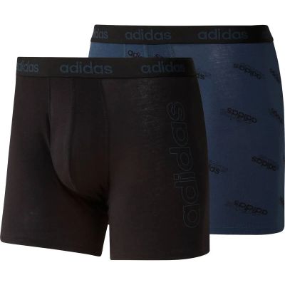 adidas Herren Essentials Logo Boxershorts, 2er-Pack in schwarz