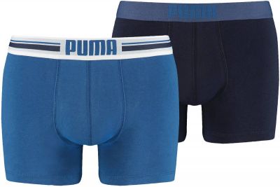 PUMA Underwear - Boxershorts Placed Logo Boxer 2er Pack in blau