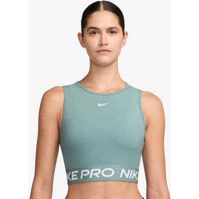 Damen Shirt Pro Dri-FIT Cropped Tank Top in grau