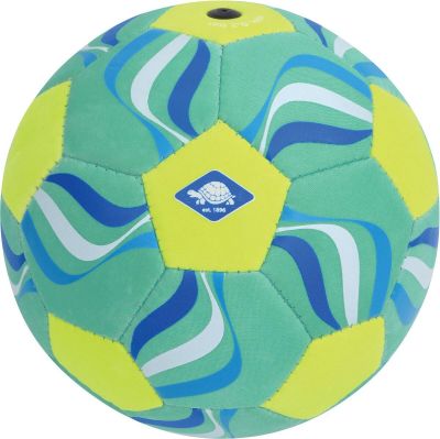 SCHILDKRÖT Ball Schildkröt Neopren Mini Beachsoccer, kleiner Fußball ideal für kleine Kinderhände und Füße, griffige textile Oberfläche, salzwasserfest, Größe 2, Ø 15 cm, 970277 in blau