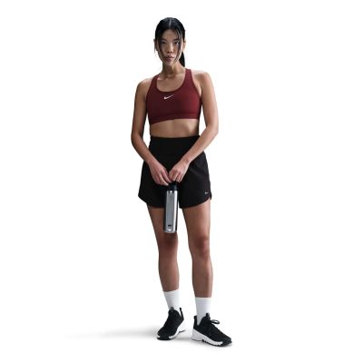 W NK SWSH MED SPT BRA in 619 dark team red/white