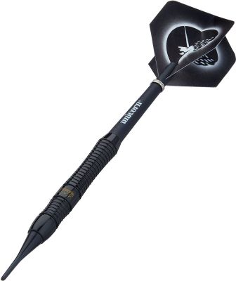 UNICORN Dartpfeil Unicorn Core Plus Black Brass Soft Darts in schwarz