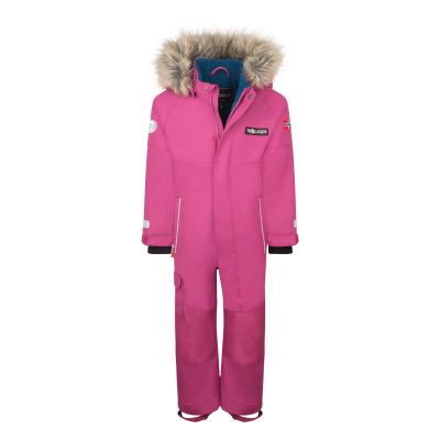 Kids Kirkenes Snowsuit in - bright berry/madeira blue
