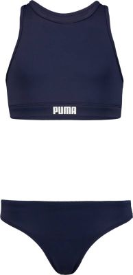 PUMA Kinder Badeanzug SWIM GIRLS RACERBACK BIKINI SE in blau