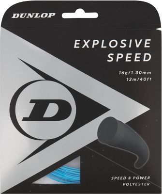 DUNLOP Tennissaite "EXPLOSIVE SPEED" 12m SET BLAU 1.30mm in schwarz