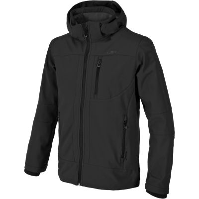 MAN JACKET ZIP HOOD U901 56 in schwarz
