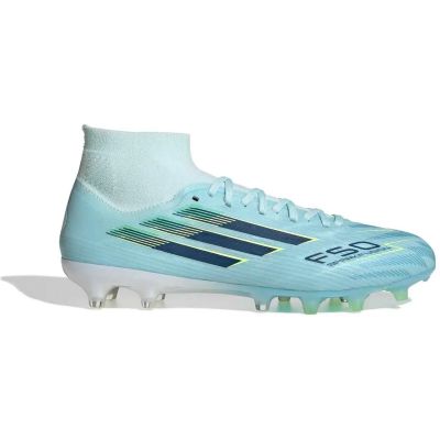 Damen Fussball-Rasenschuhe F50 SPARKFUSION PRO Mid Cut FG/AG in blau