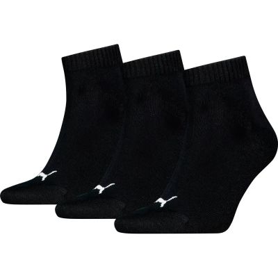Herren Socken UNISEX QUARTER PLAIN 3P in schwarz