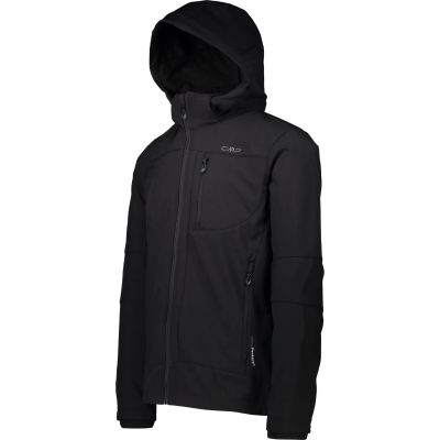 MAN JACKET ZIP HOOD U901 56 in schwarz