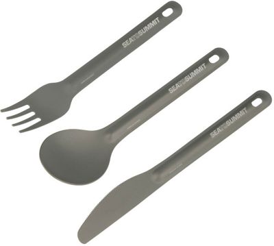 AlphaLight Cutlery Set 3pc (Knife, Fork and Spoon) 00 - in grau