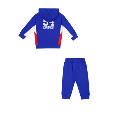 Hooded Full Zip Suit in blau