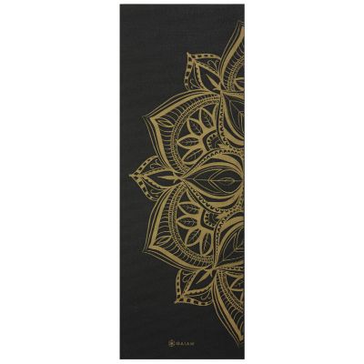 BRONZE MEDALLION YOGA MAT 6MM PREMIUM METALLIC in schwarz