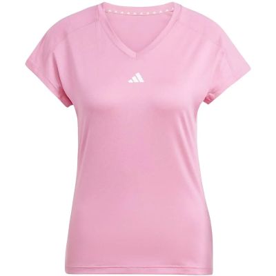 Damen Shirt AEROREADY Train Essentials Minimal Branding V-Neck in rot