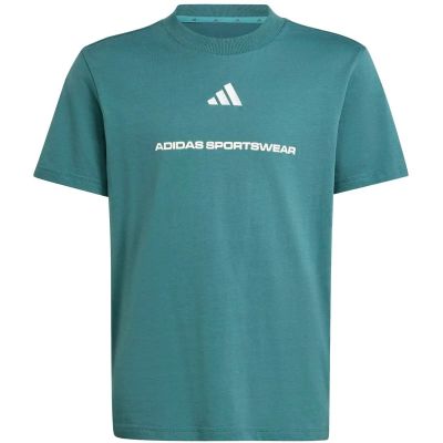 Kinder Shirt Slogan Single Jersey in blau