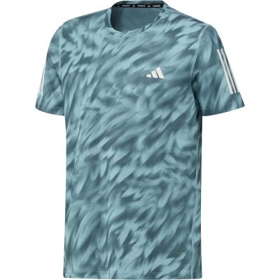 Herren T-Shirt Own The Run Allover-Print in grau