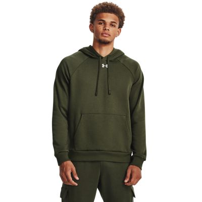 UA RIVAL FLEECE HOODIE in grün