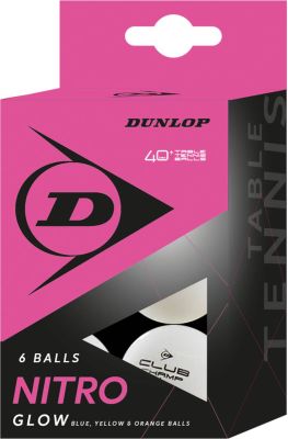 DUNLOP Ball 40+ NITRO GLOW 6 BALL BUNT in schwarz