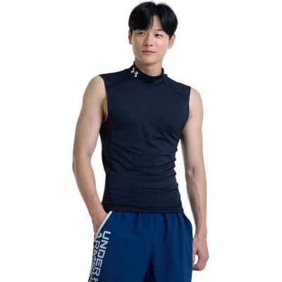 Herren Shirt UA HG ARMOUR COMP MOCK SL in schwarz