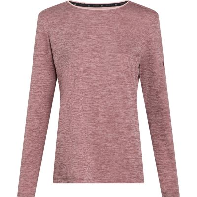 Damen Shirt Da.-Langarmshirt Hunu LS II W in 907 melange/red wine