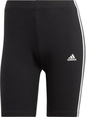 adidas Damen Essentials 3-Streifen kurze Tight in schwarz