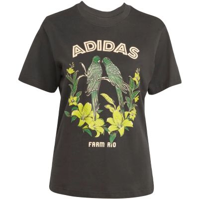 Damen Shirt X FARM Graphic in grau