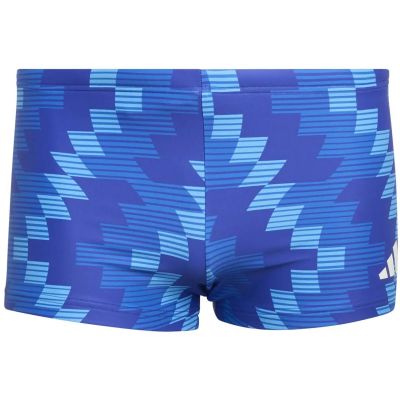 Badehose BOXER-BADEHOSE, FUSSBALL-INSPIRIERTE GRAFIK in blau