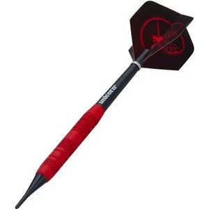 Dartpfeil Unicorn Core Plus Rubberised Red Brass Soft Darts in pink