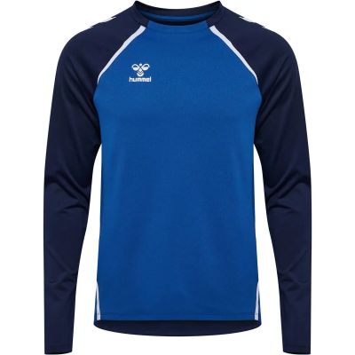 Herren Sweatshirt hmlLEAD 2.0 CREW SWEAT in blau