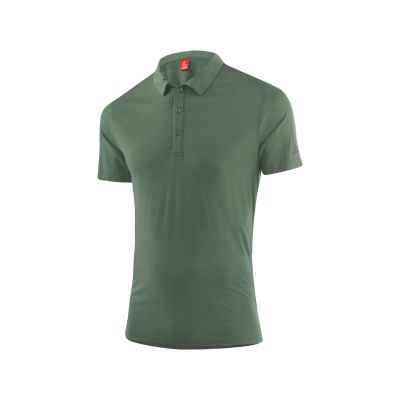 M POLOSHIRT MERINO-TENCEL(TM) in 327 pine