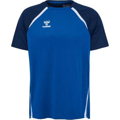 Herren Shirt hmlLEAD 2.0 JERSEY S/S in blau