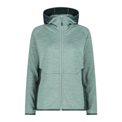 WOMAN JACKET FIX HOOD in e435 jade mel.