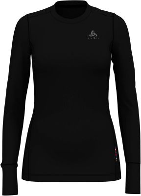 ODLO Damen Shirt "SUW Top" Langarm aus Wolle in schwarz