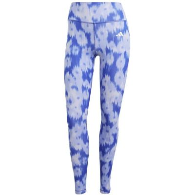 Damen Tight Optime Essentials Allover Print Flower Tie-Dye in blau