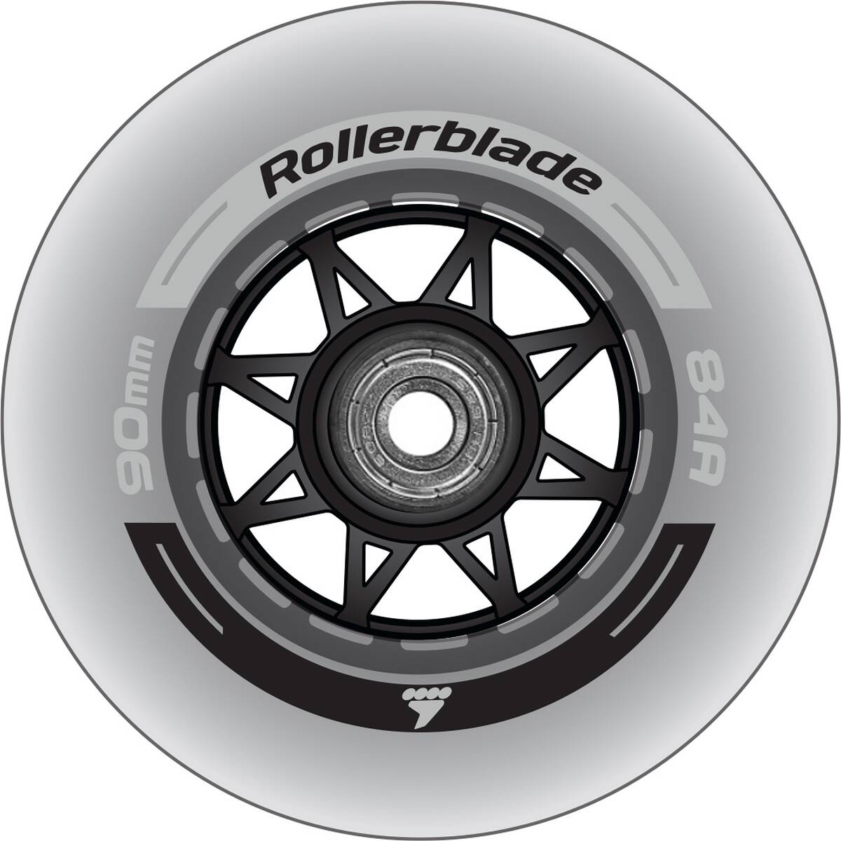 ROLLERBLADE 90MM/SG9 WHEEL/BEARING XT Inlineskate Komponenten