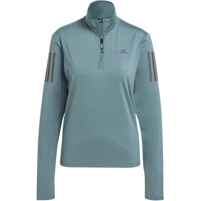 Damen Rollkragen Own the Run Half-Zip Oberteil in grau