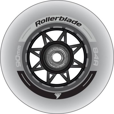 ROLLERBLADE 90MM/SG9 WHEEL/BEARING XT in weiß