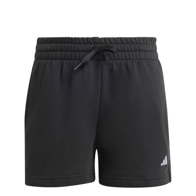 ESSENTIALS SMALL LOGO FLEECE SHORTS in schwarz