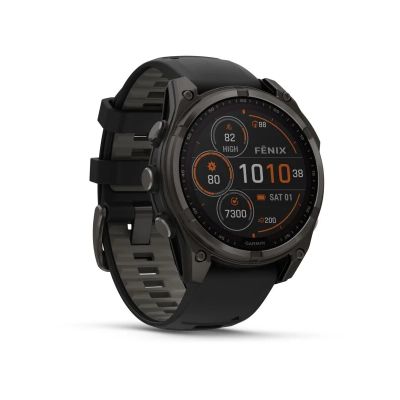 GARMIN fenix® 8 – 47 mm, Solar, Sapphire, Graphit/Titan Carbongrau DLC in - graphit/titan carbongrau