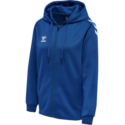 hmlCORE XK POLY ZIP HOOD SWEAT WOMAN in blau