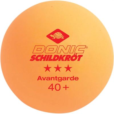 Donic-Schildkröt Tischtennisball 3-Stern Avantgarde, Poly 40+ Qualität, 6 Stk. im Blister, 3x weiß / 3x orange in orange