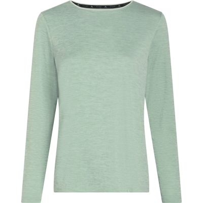 Damen Shirt Da.-Langarmshirt Hunu LS II W in 908 melange/green smoke