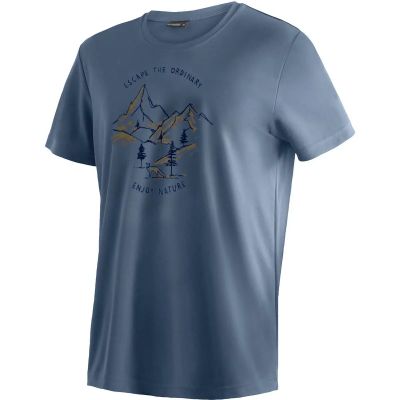 Herren Shirt Dieter Print in blau