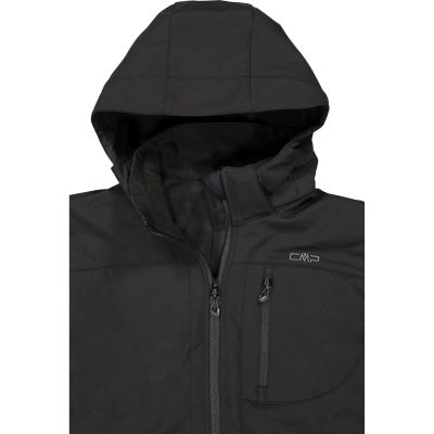 MAN JACKET ZIP HOOD U901 56 in schwarz