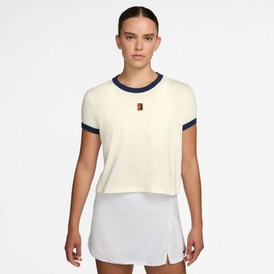 Damen Shirt Heritage Tennis Kurzarmshirt in weiß